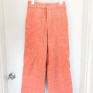 Salmon Corduroy Wide Leg Pants - Forever 21 Sz. S